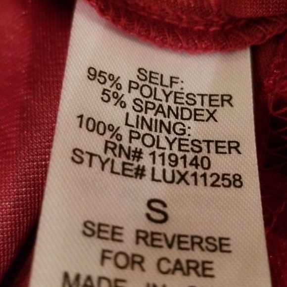 red velvet peplum strapless top - Picture 6 of 6